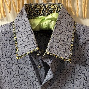 Stylish Black and White Men's Casual Button Down Shirt